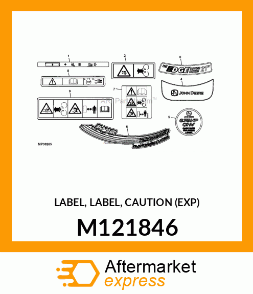 LABEL, LABEL, CAUTION (EXP) M121846