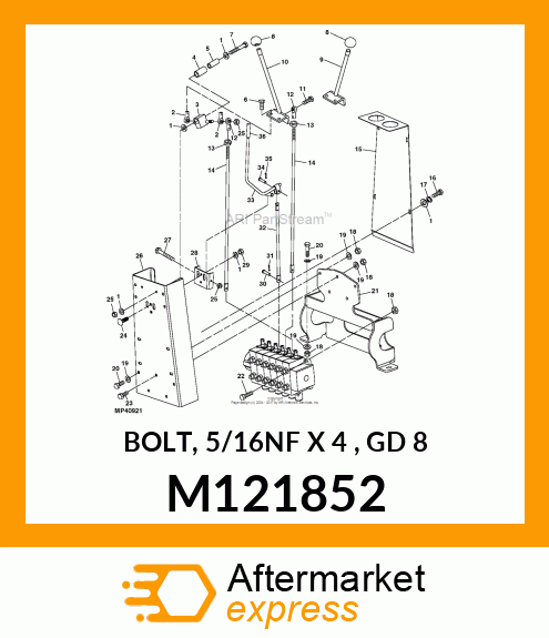 BOLT, 5/16NF X 4 , GD 8 M121852