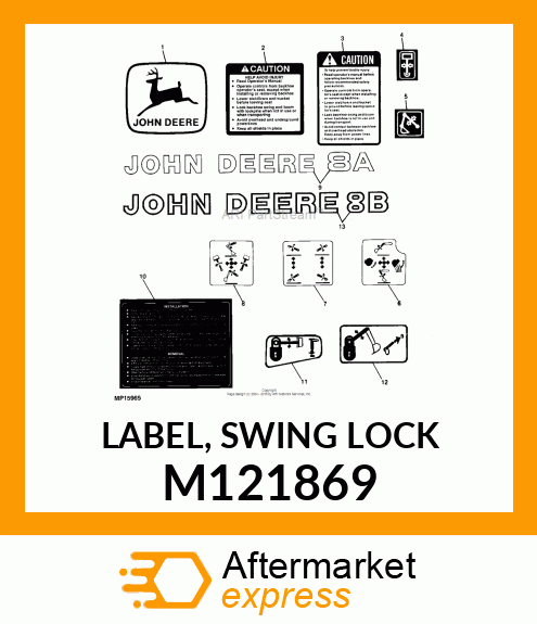 LABEL, SWING LOCK M121869