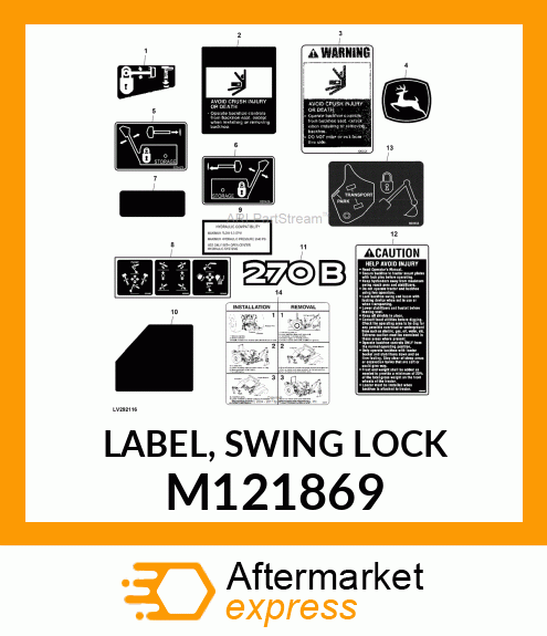 LABEL, SWING LOCK M121869