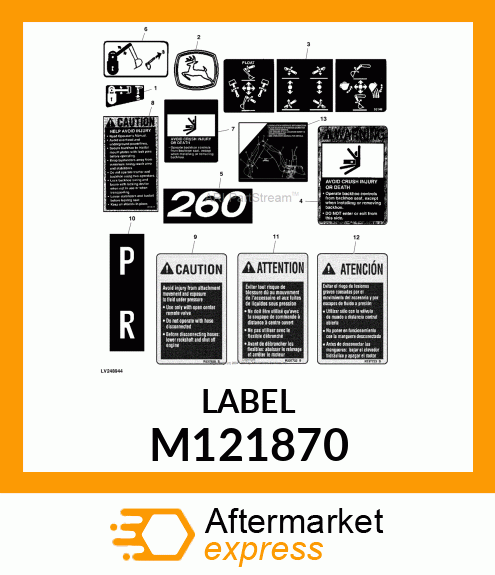 LABEL, BOOM LOCK M121870