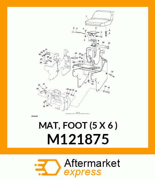 MAT, FOOT (5 X 6 ) M121875