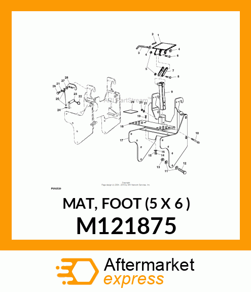 MAT, FOOT (5 X 6 ) M121875