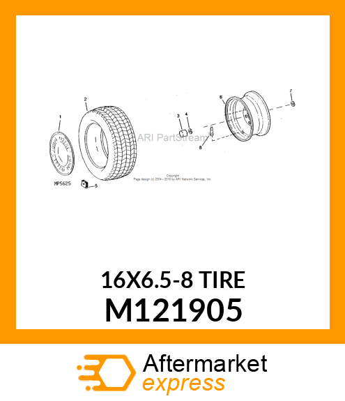 TIRE, 16.00 X 6.50 M121905