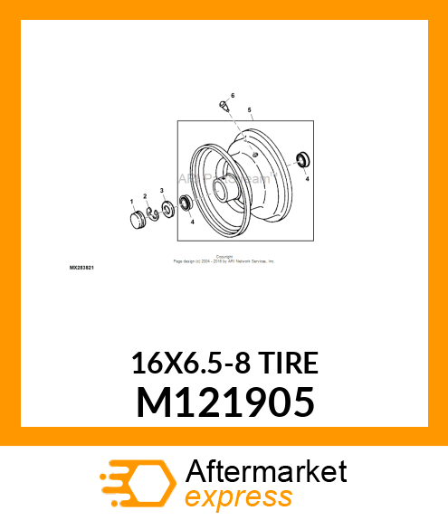 TIRE, 16.00 X 6.50 M121905