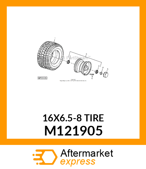 TIRE, 16.00 X 6.50 M121905