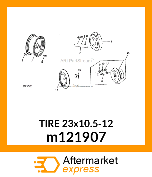 TIRE, TIRE,23X10.50 m121907