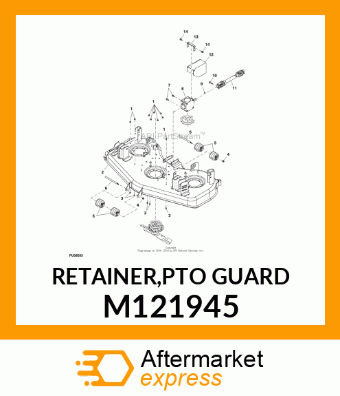 RETAINER,PTO GUARD M121945