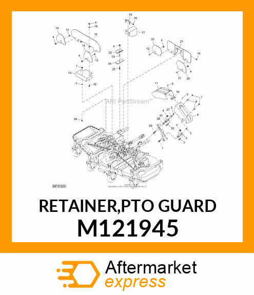 RETAINER,PTO GUARD M121945