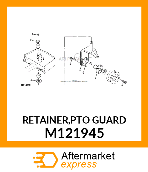 RETAINER,PTO GUARD M121945