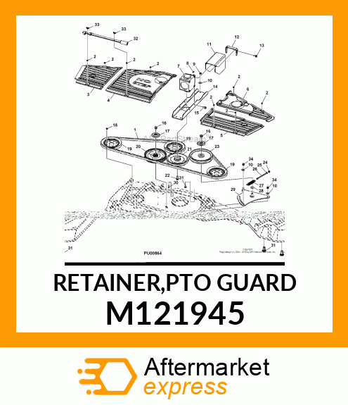 RETAINER,PTO GUARD M121945