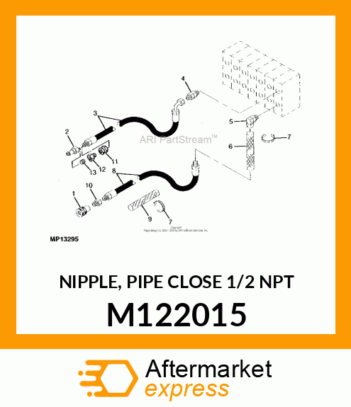 NIPPLE, PIPE CLOSE 1/2 NPT M122015