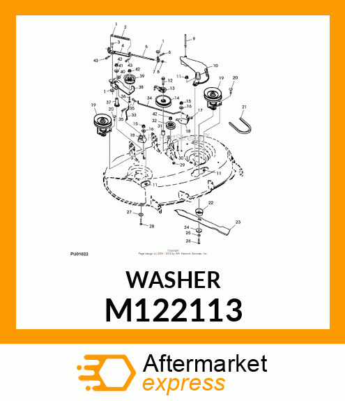 WASHER, HARDENED M122113