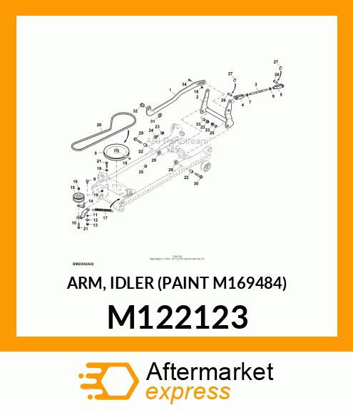 ARM, IDLER (PAINT M169484) M122123