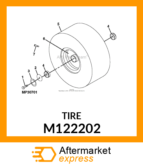 TIRE, 18 X 8.50 M122202