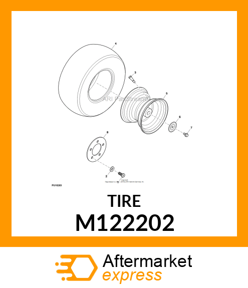 TIRE, 18 X 8.50 M122202