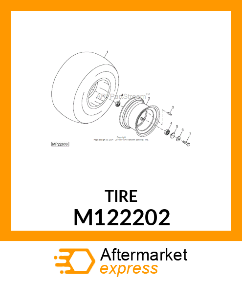 TIRE, 18 X 8.50 M122202