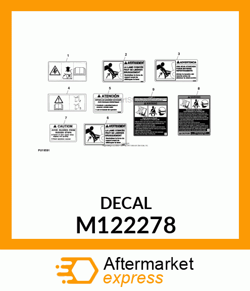 LABEL, WARNING (JAMMED BLADE)RII M122278