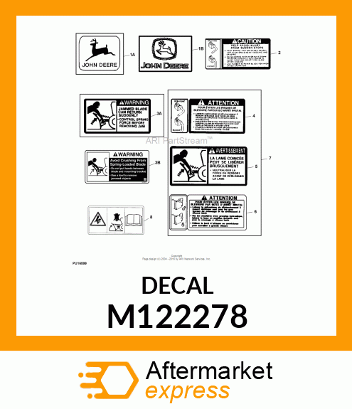 LABEL, WARNING (JAMMED BLADE)RII M122278