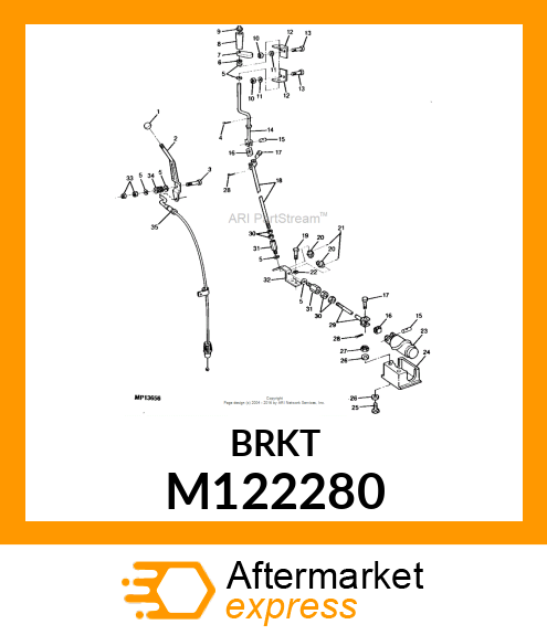 BRACKET, WORM GEAR M122280