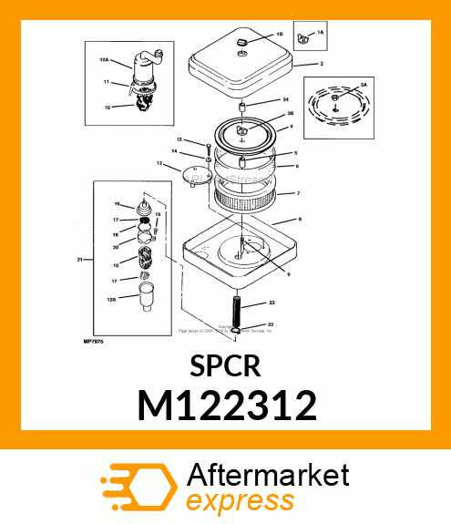 SPACER W/NUT M122312