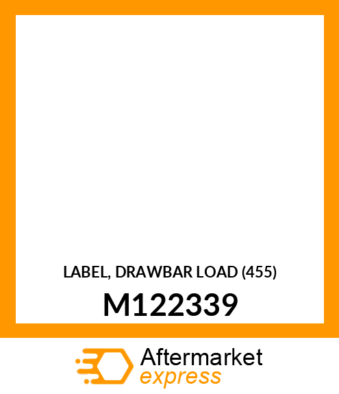 LABEL, DRAWBAR LOAD (455) M122339