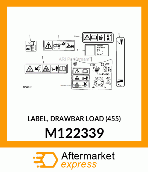 LABEL, DRAWBAR LOAD (455) M122339