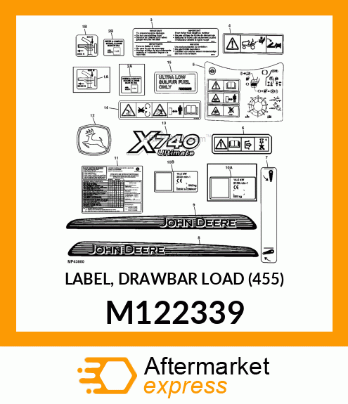 LABEL, DRAWBAR LOAD (455) M122339