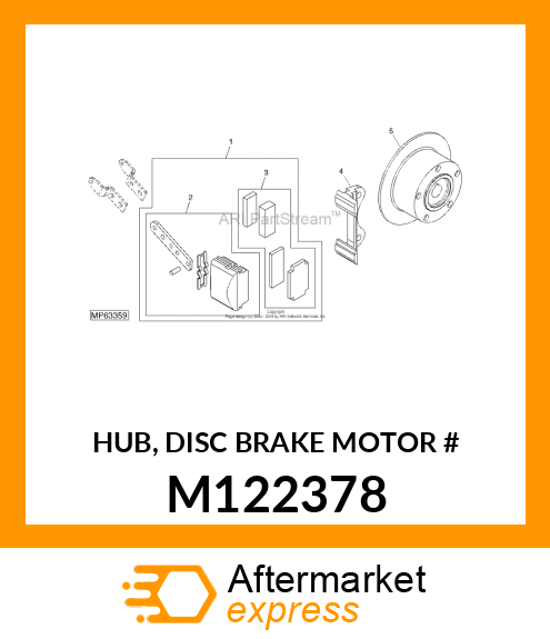 HUB, DISC BRAKE MOTOR # M122378