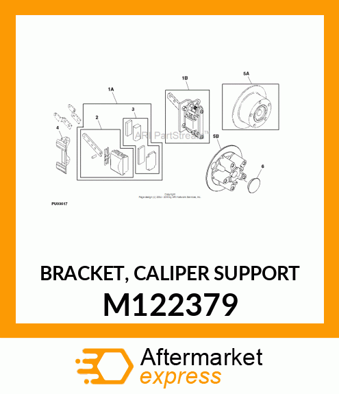 BRACKET, CALIPER SUPPORT M122379