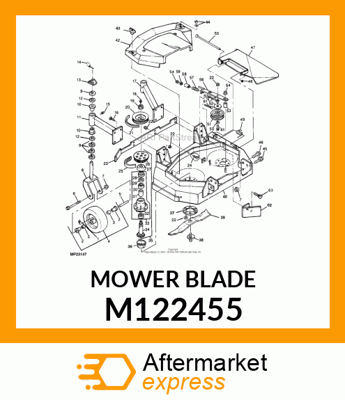 BLADE, 36" MOWER (STD) M122455