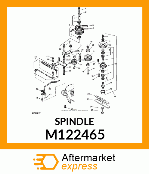 SPINDLE, HEADED M122465