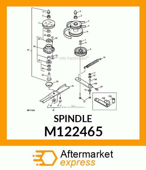 SPINDLE, HEADED M122465