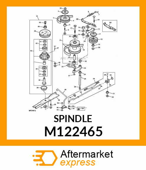 SPINDLE, HEADED M122465