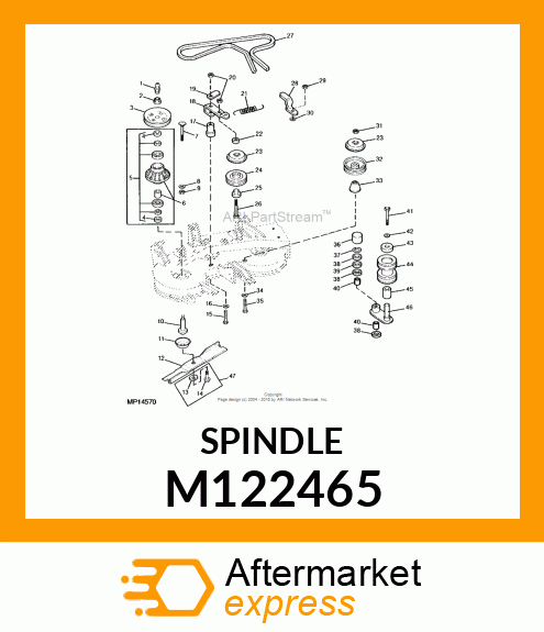 SPINDLE, HEADED M122465