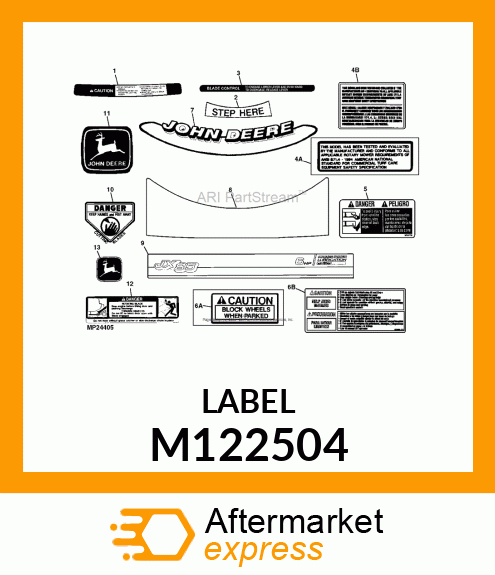 LABEL, ENGINE LOGO # M122504