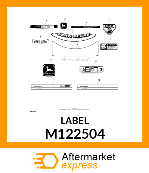 LABEL, ENGINE LOGO # M122504