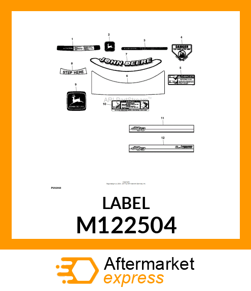 LABEL, ENGINE LOGO # M122504