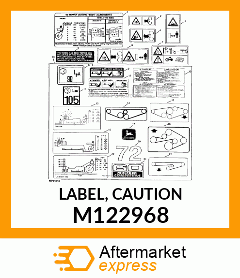 LABEL, CAUTION M122968