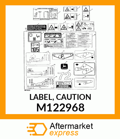 LABEL, CAUTION M122968