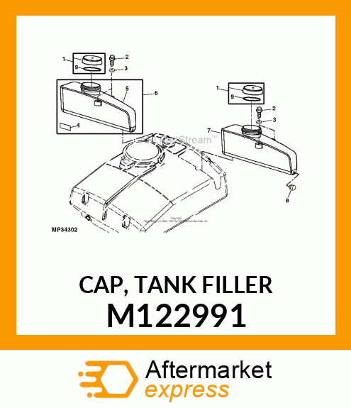 CAP, TANK FILLER M122991