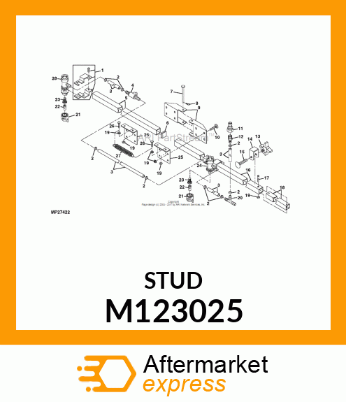 FITTING, HOSE 3/8 STR M123025