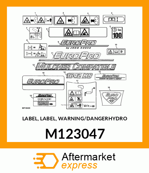 LABEL, LABEL, WARNING/DANGERHYDRO M123047