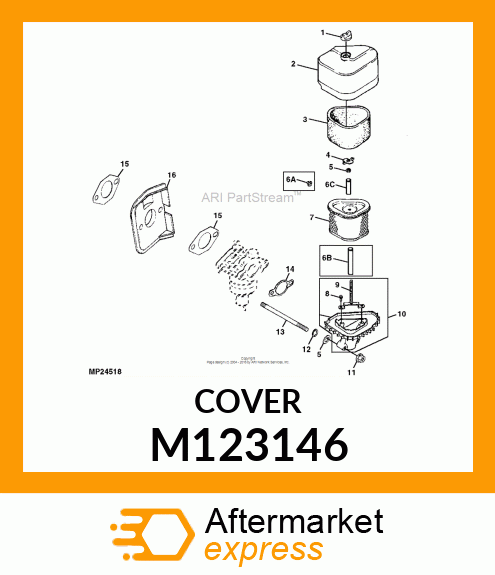 COVER, COVER, AIR CLEANER M123146