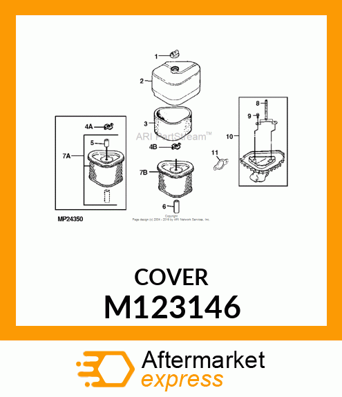 COVER, COVER, AIR CLEANER M123146