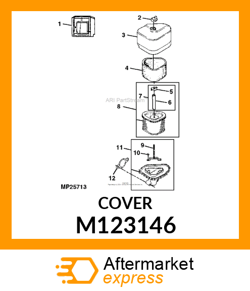 COVER, COVER, AIR CLEANER M123146