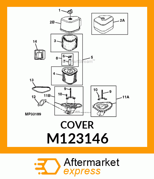 COVER, COVER, AIR CLEANER M123146