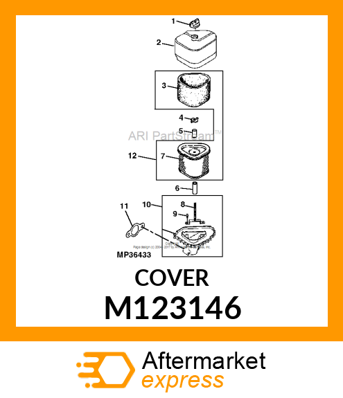 COVER, COVER, AIR CLEANER M123146