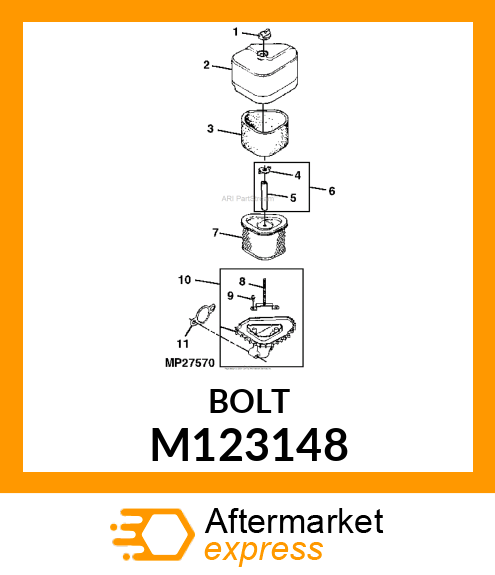 STUD, STUD, MOUNTING PLATE M123148