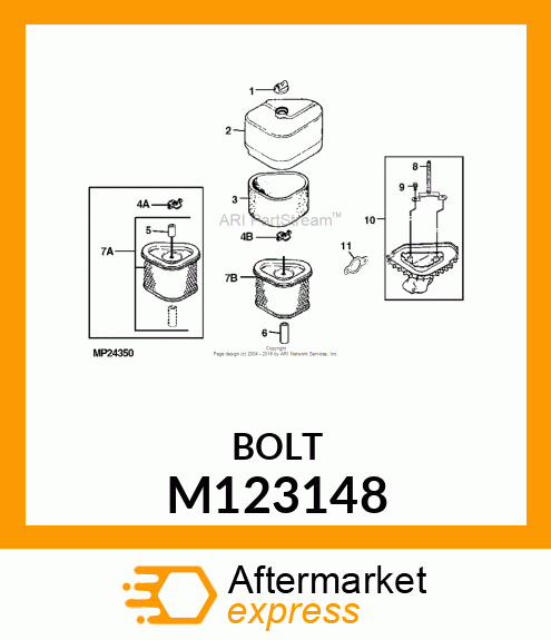 STUD, STUD, MOUNTING PLATE M123148